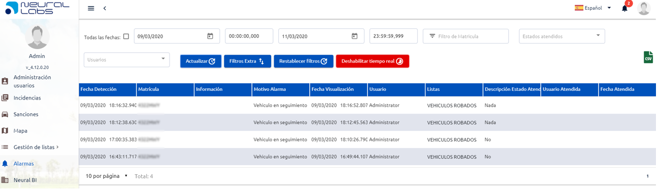 historico alertas