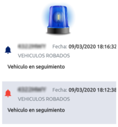 Alerta vehiculo robado